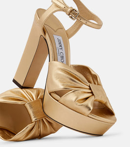 Jimmy Choo Heloise 120 leather platform sandals