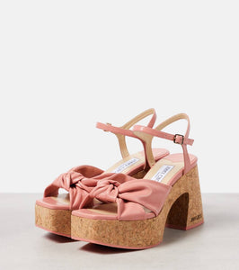 Jimmy Choo Heloise 95 leather platform sandals
