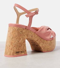 Jimmy Choo Heloise 95 leather platform sandals
