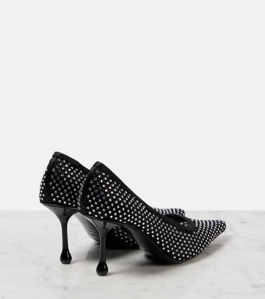 Jimmy Choo Ixia 80 embellished mesh pumps