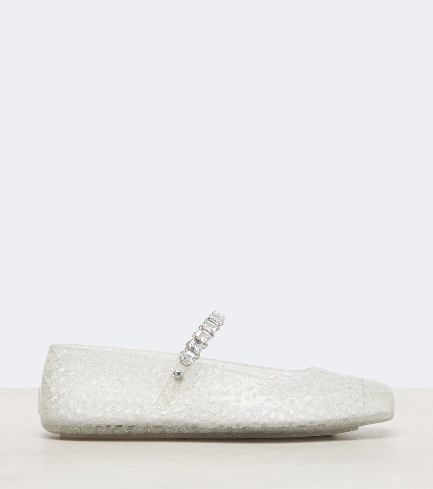 Jimmy Choo Jelly embellished PU Mary Jane flats