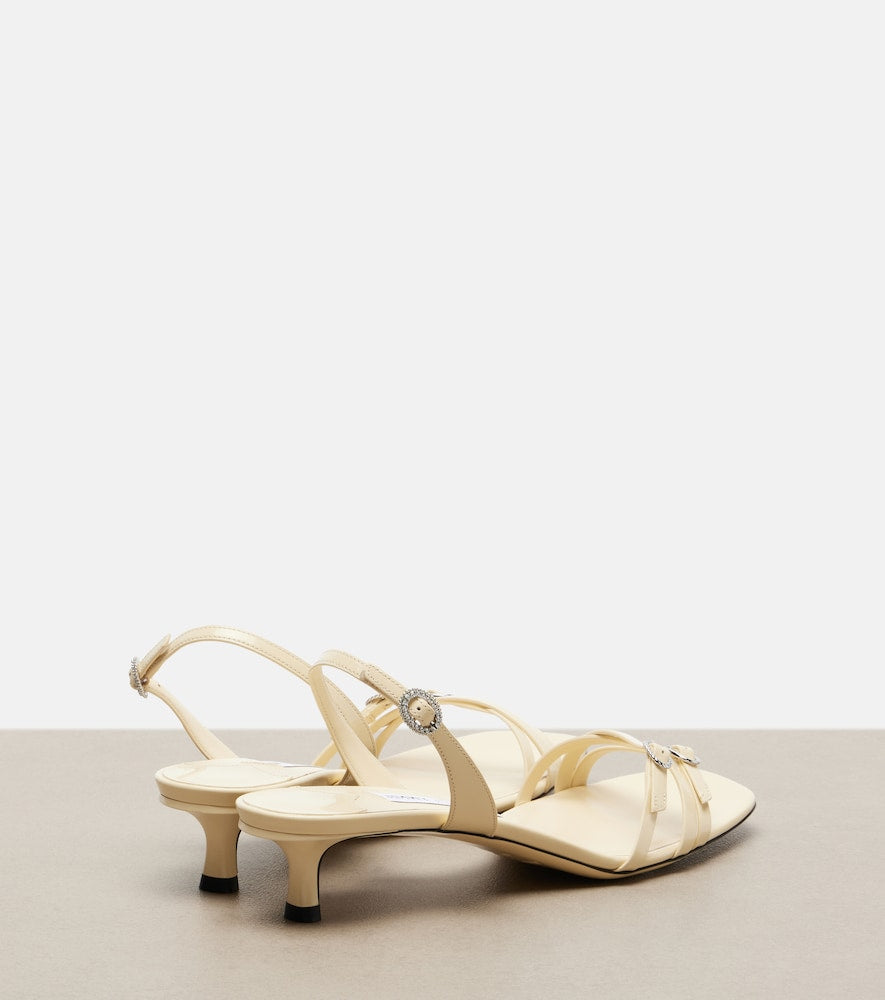 Jimmy Choo Kaira patent leather slingback sandals