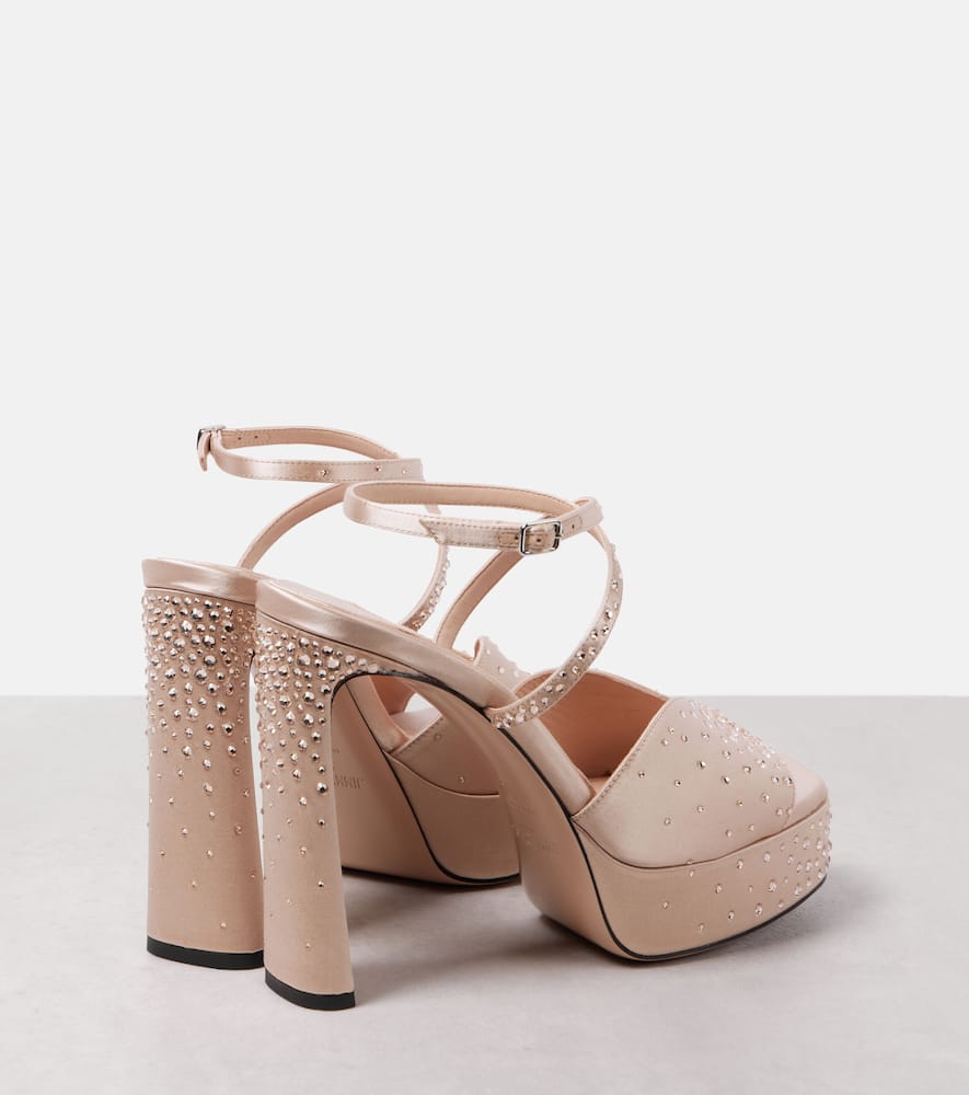 Jimmy Choo Karli 125 satin platform sandals