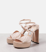 Jimmy Choo Karli 125 satin platform sandals