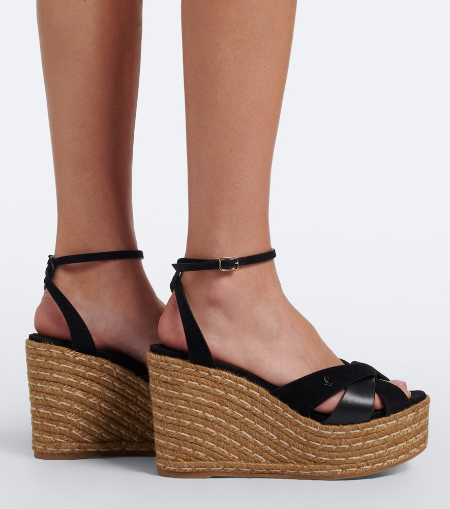 Jimmy Choo Korra suede wedge sandals