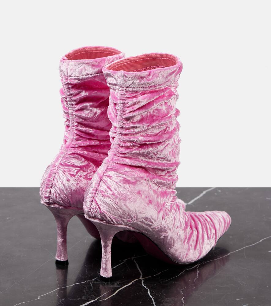Jimmy Choo Lotta 85 crushed velvet ankle boots
