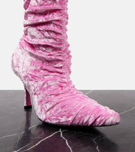 Jimmy Choo Lotta 85 crushed velvet ankle boots