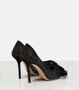 Jimmy Choo Love 100 embellished mesh pumps