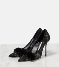Jimmy Choo Love 100 embellished mesh pumps