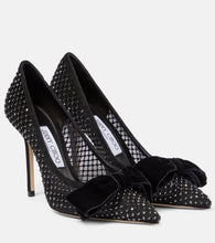 Jimmy Choo Love 100 embellished mesh pumps