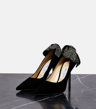 Jimmy Choo Love 100 embellished suede pumps
