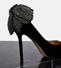 Jimmy Choo Love 100 embellished suede pumps