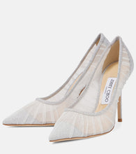 Jimmy Choo Love 100 glitter-tulle pumps