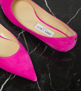 Jimmy Choo Love leather ballet flats
