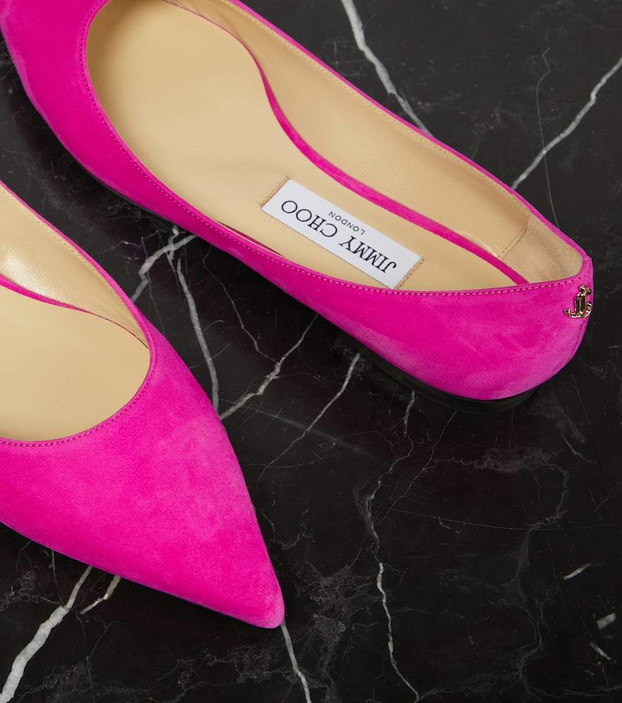 Jimmy Choo Love leather ballet flats