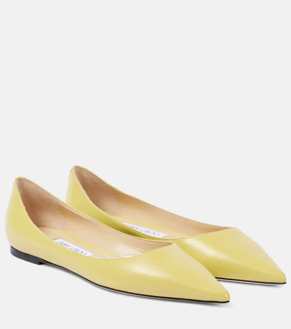 Jimmy Choo Love leather ballet flats