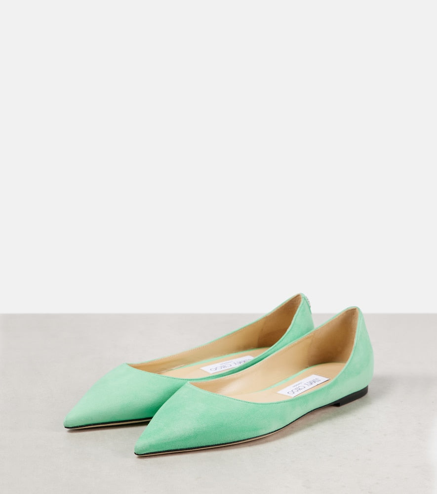 Jimmy Choo Love suede ballet flats
