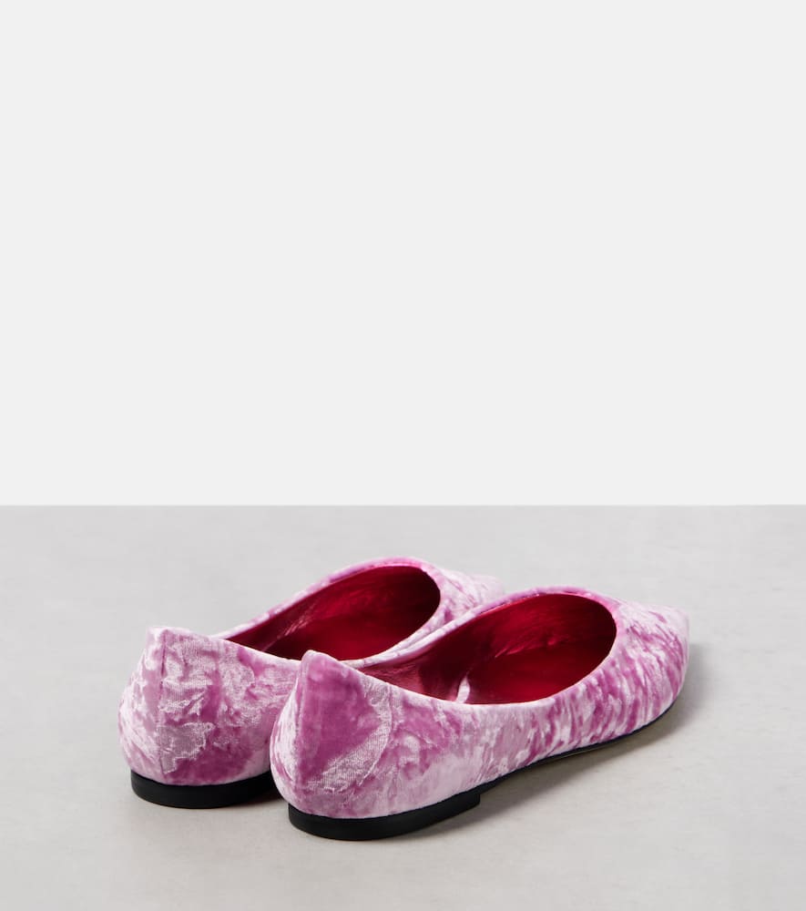 Jimmy Choo Love velvet ballet flats