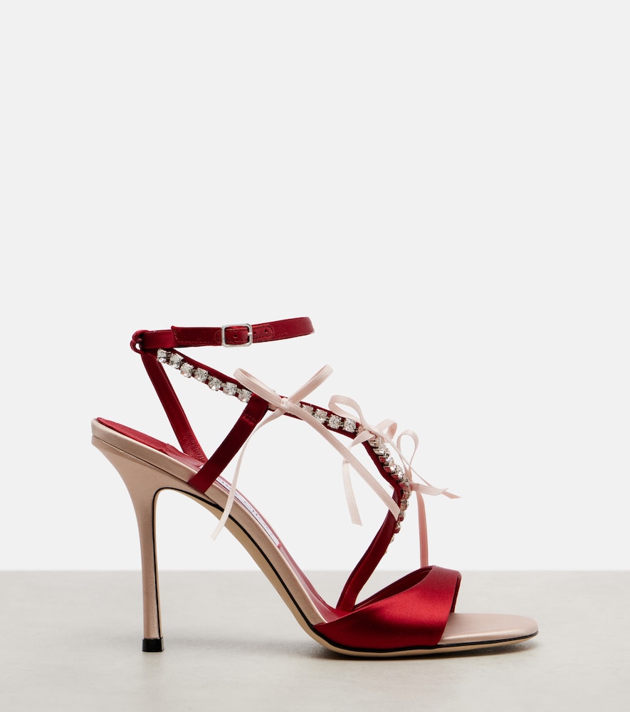 Jimmy Choo Lula 100 embellished satin sandals