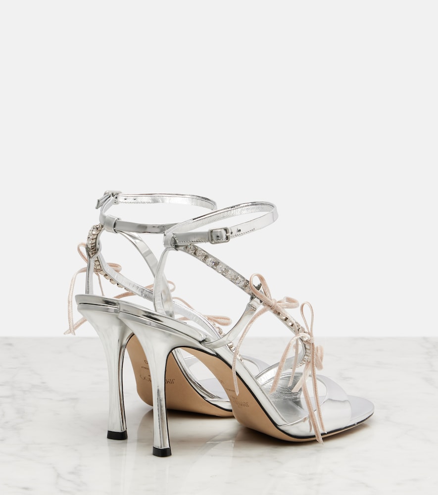 Jimmy Choo Lula 100 metallic leather sandals