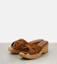 Jimmy Choo Maribou 50 suede sandals