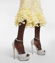Jimmy Choo Max 150 glitter platform sandals