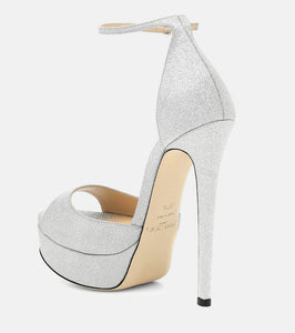 Jimmy Choo Max 150 glitter sandals