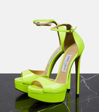 Jimmy Choo Max 150 patent leather platform sandals