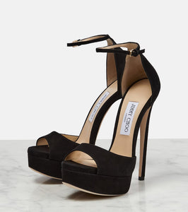 Jimmy Choo Max 150 suede platform sandals