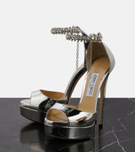 Jimmy Choo Max Bing 150 embellished leather platform sandals
