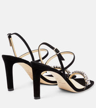 Jimmy Choo Meira 85 embellished suede sandals