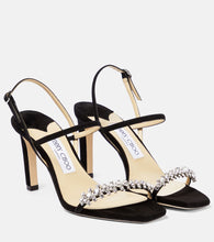 Jimmy Choo Meira 85 embellished suede sandals