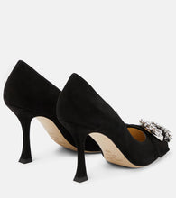 Jimmy Choo Melva 90 embellished suede pumps