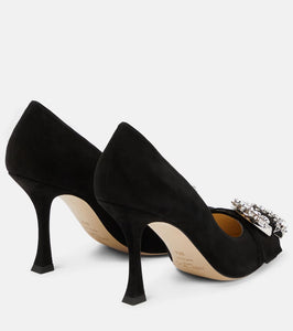 Jimmy Choo Melva 90 embellished suede pumps