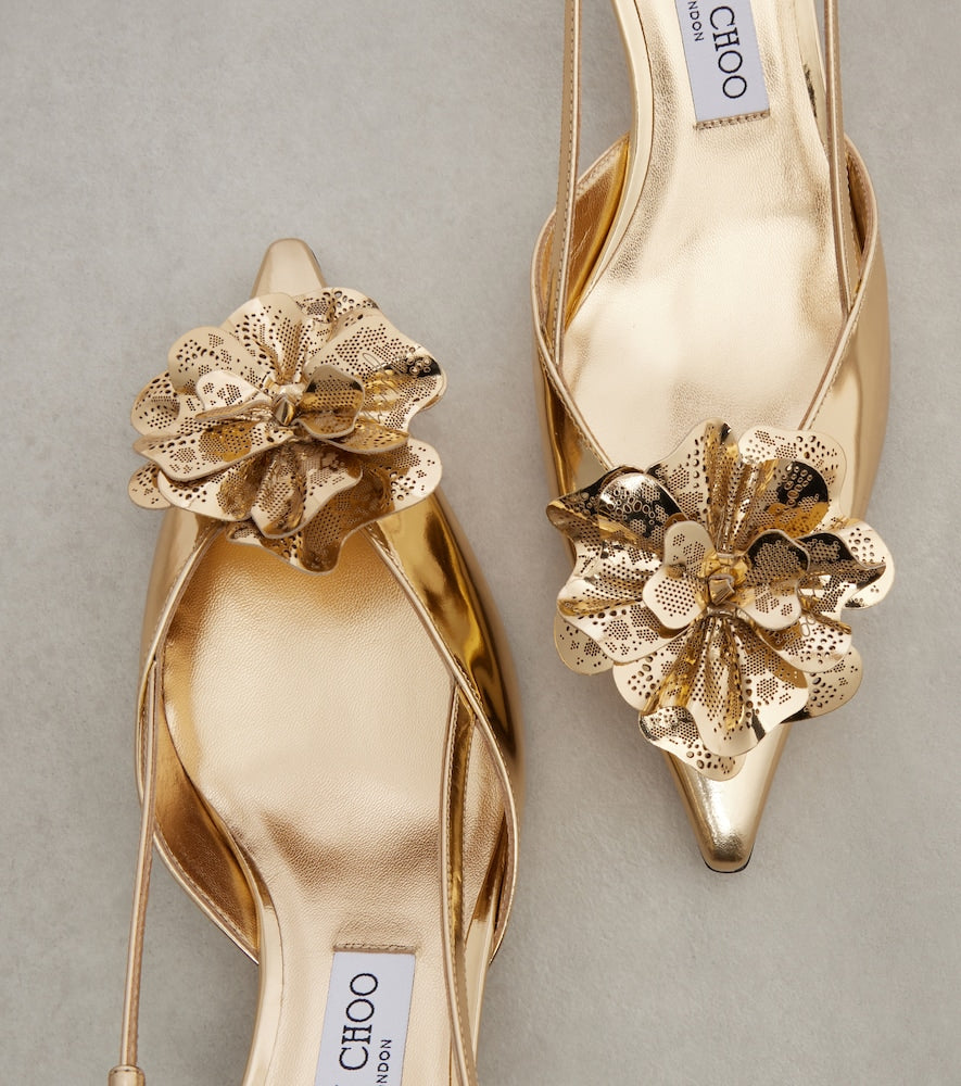 Jimmy Choo Mimmi 50 leather slingback pumps