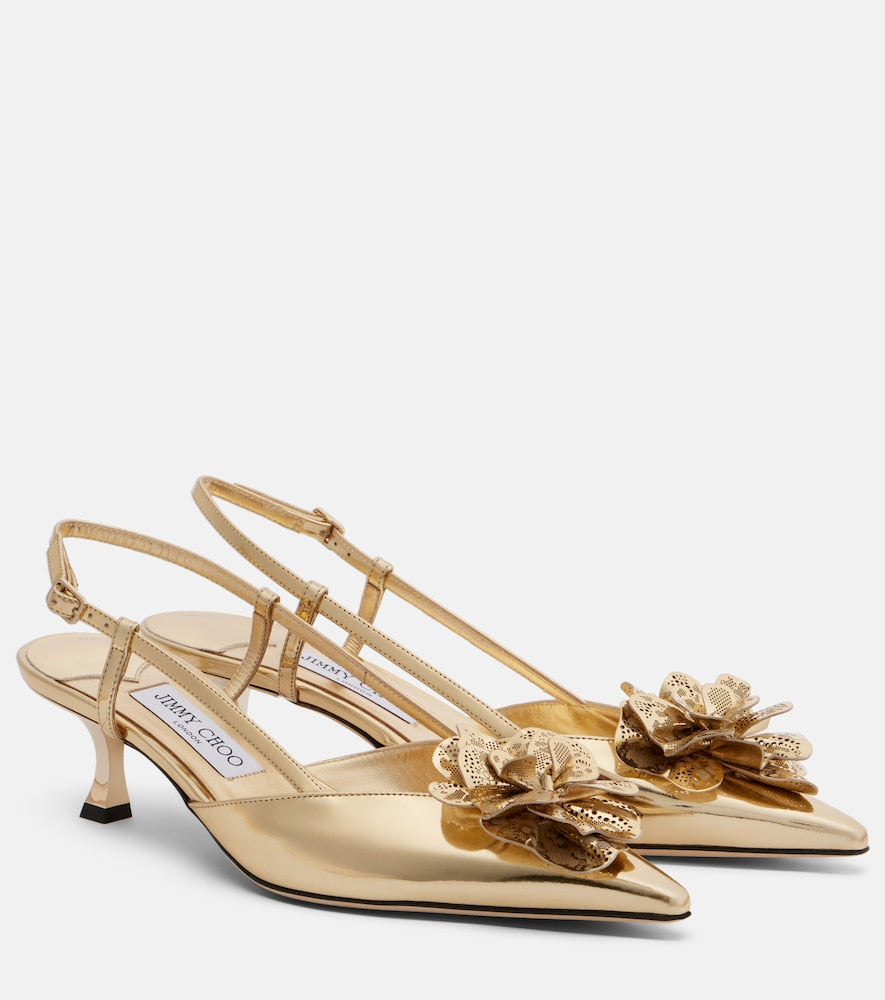 Jimmy Choo Mimmi 50 leather slingback pumps