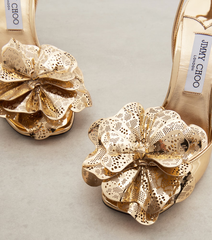 Jimmy Choo Mimmi mirrored leather sandals