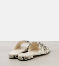 Jimmy Choo Nako snake-effect leather slides
