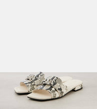 Jimmy Choo Nako snake-effect leather slides