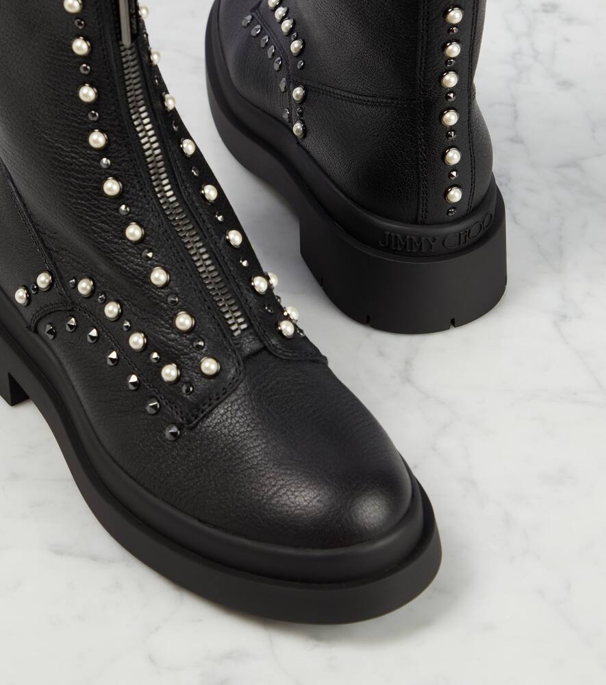 Jimmy Choo Nola embellished leather ankle boots