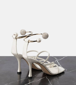 Jimmy Choo Ottilia 90 embellished leather sandals