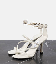 Jimmy Choo Ottilia 90 embellished leather sandals