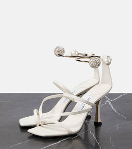 Jimmy Choo Ottilia 90 embellished leather sandals