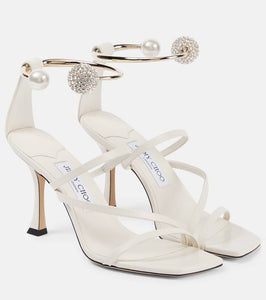Jimmy Choo Ottilia 90 embellished leather sandals