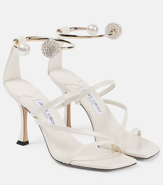 Jimmy Choo Ottilia 90 embellished leather sandals