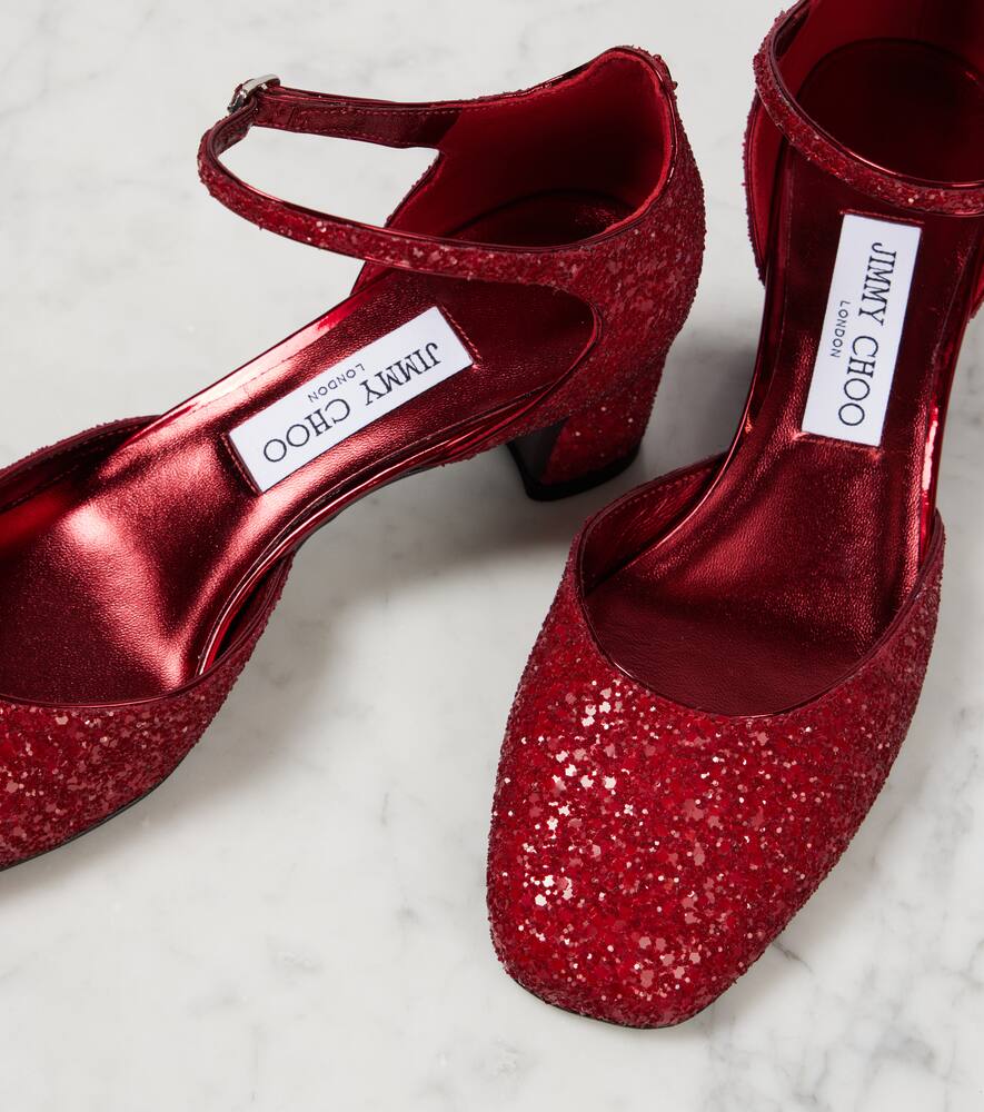 Jimmy Choo Pixie 45 glitter pumps