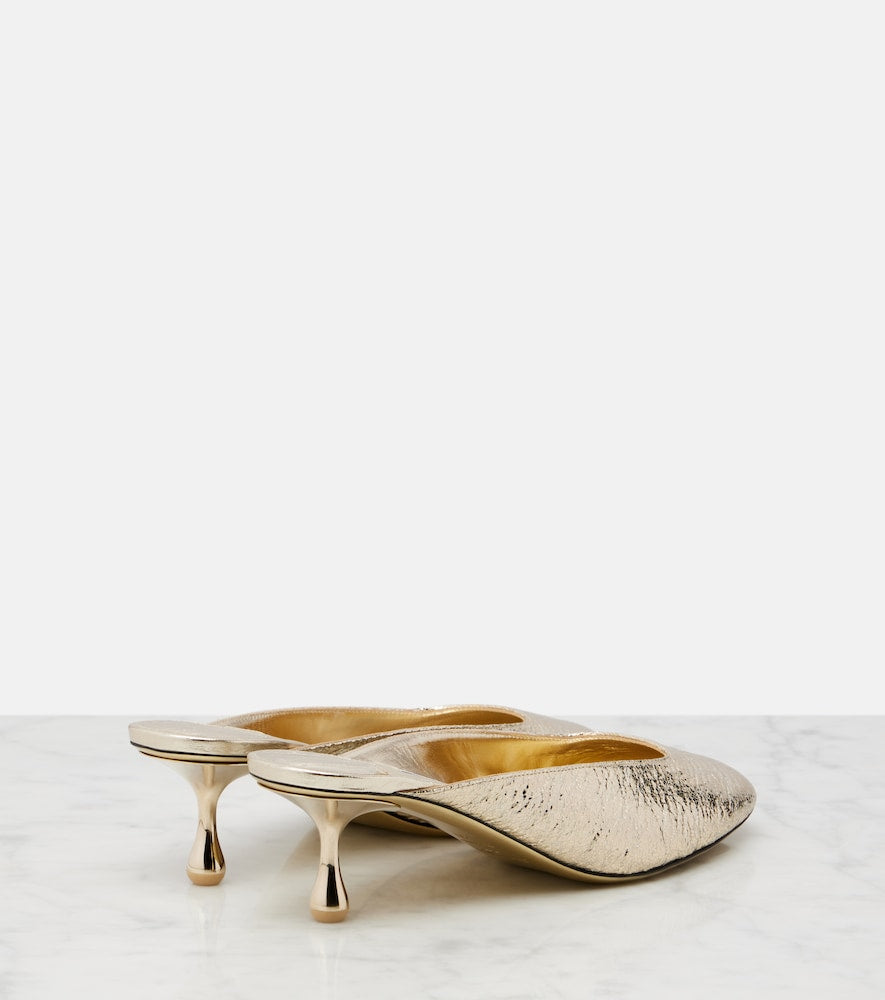 Jimmy Choo Pixie 50 metallic mules