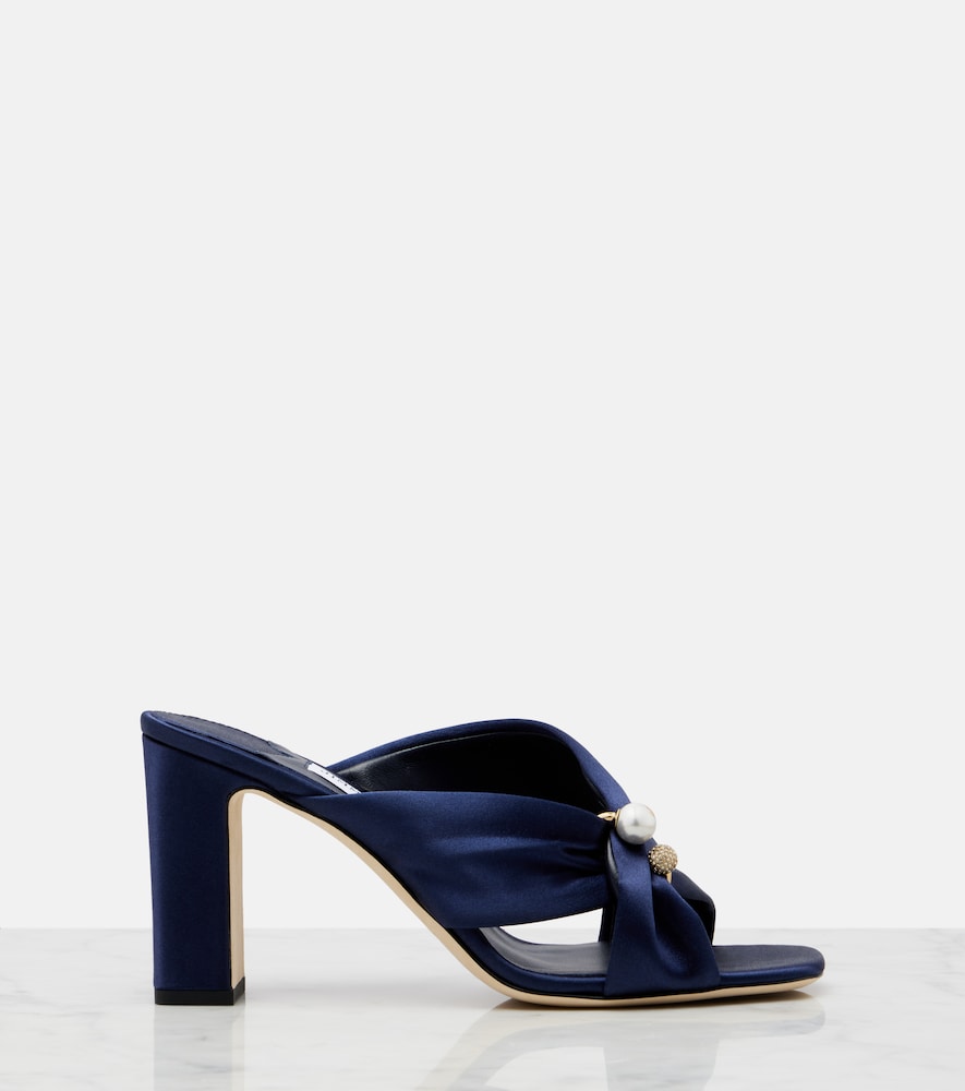 Jimmy Choo Rafi embellished satin mules