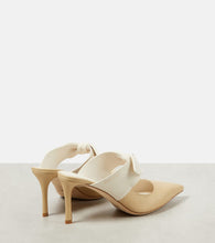 Jimmy Choo Rali 75 raffia and leather mules