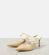 Jimmy Choo Rali 75 raffia and leather mules